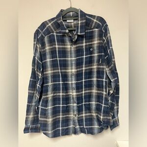 Mens Columbia Plaid Flannel Size Large
